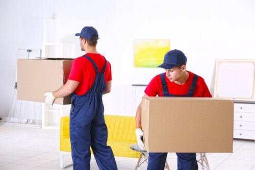 Student storage boxes prepared in Kilburn for term break
