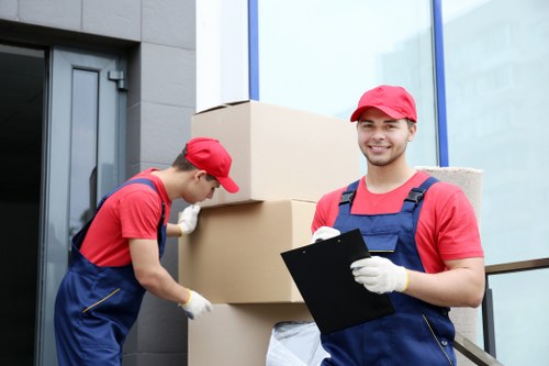 Packing office equipment for a Kilburn business relocation