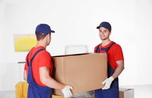 Professional removals and storage service in Kilburn with moving boxes