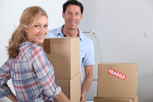 Apartment moving equipment ready for flat removals in Kilburn