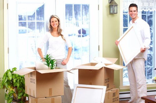 Furniture being loaded into a moving van in Kilburn